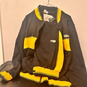 Lacoste Black and yellow men’s jogger suit 2XL (New)